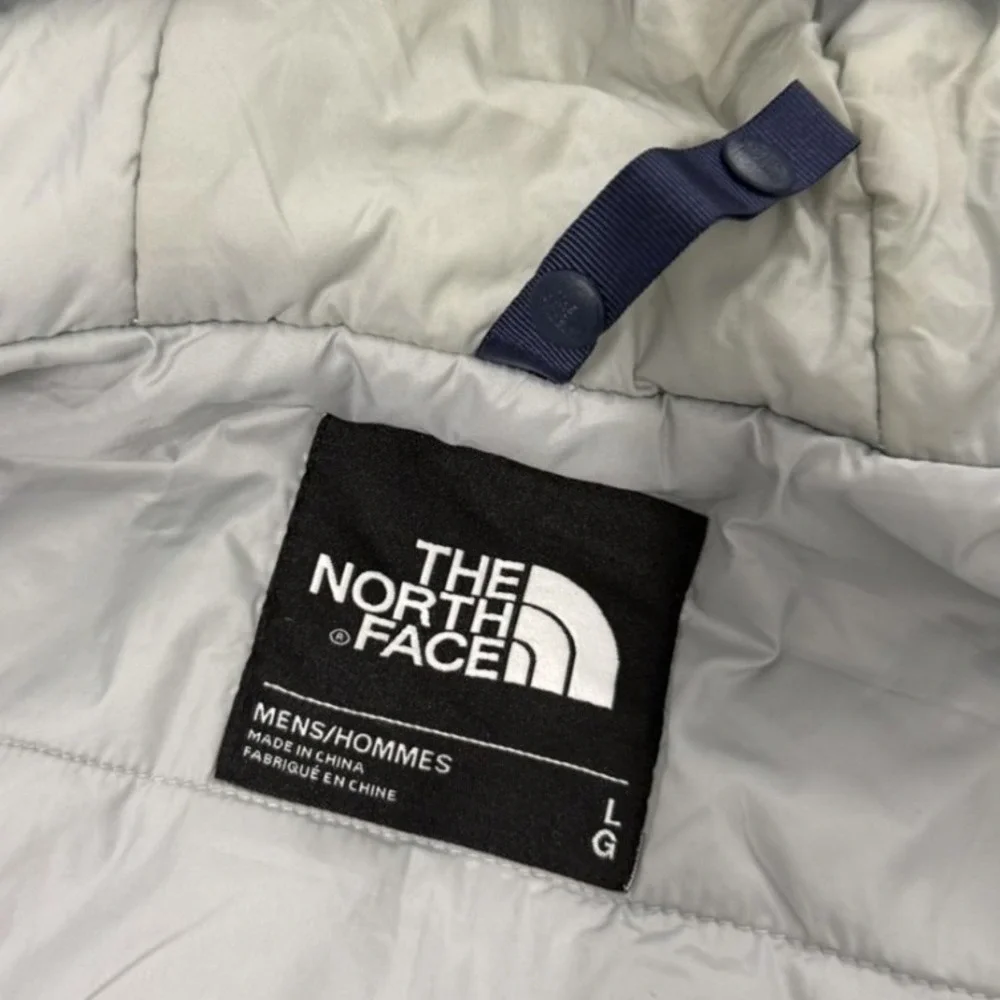 The North Face HyVent Jacket Mens L Blue Good Insulated Hooded Full Zip Shell